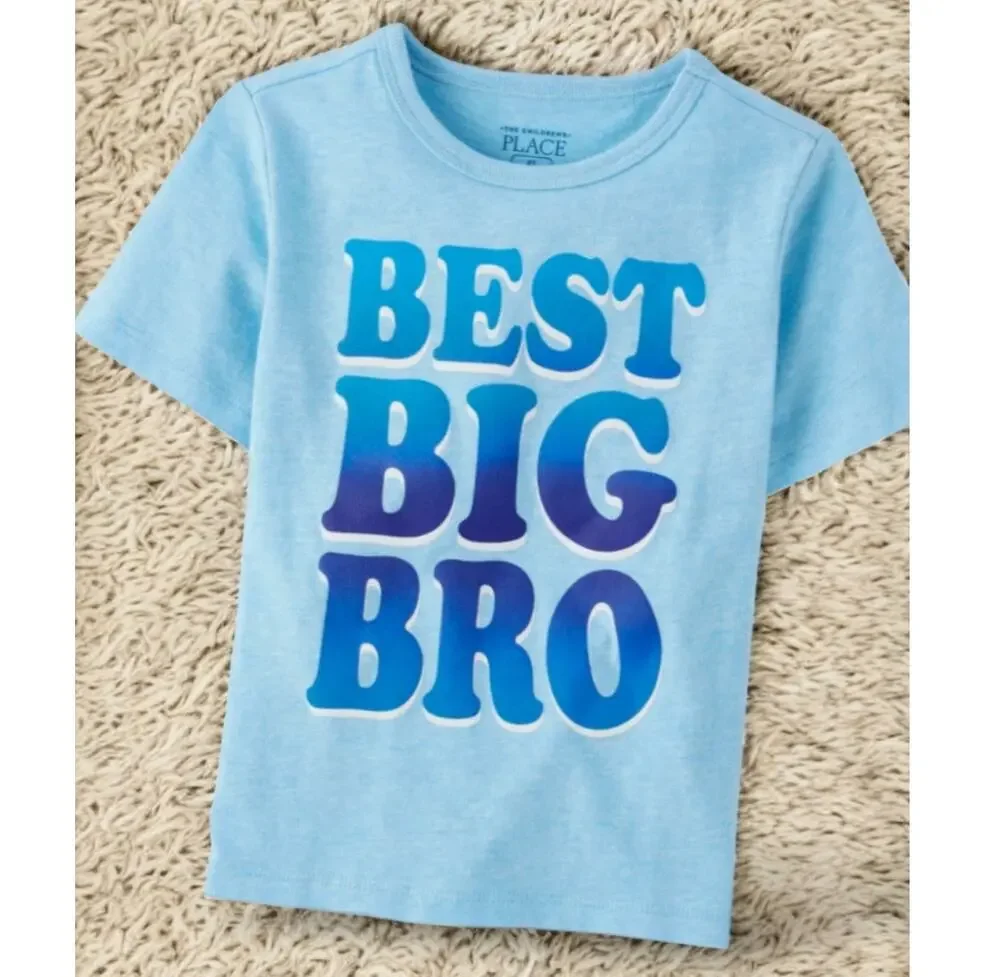 CHILDREN'S PLACE Blue Best Big Bro Short Sleeve T-Shirt NEW Boys Size 3T